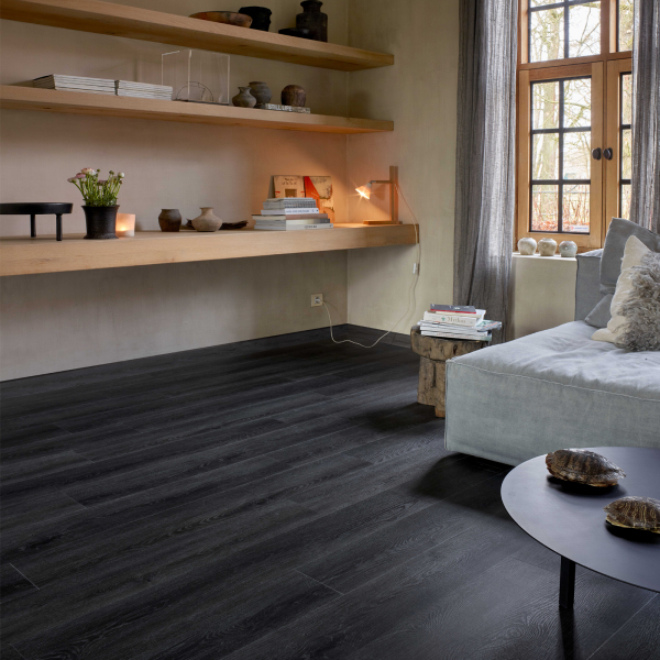 Black vinyl flooring discount